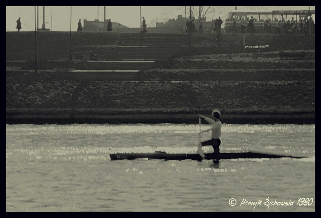 Kraków Dębniki - Vistula river (1980) by wuhazet