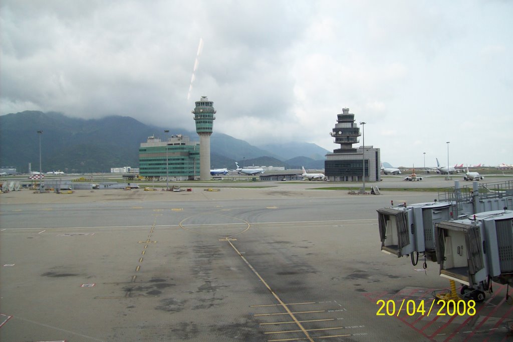 View from inside the airport departing terminal 7 by Parbodh C Bali