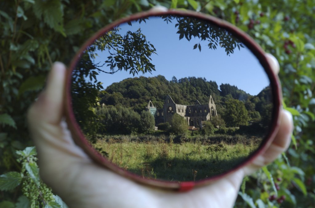 Tintern from Gloucestershire, Claude mirror view by Claudemirror