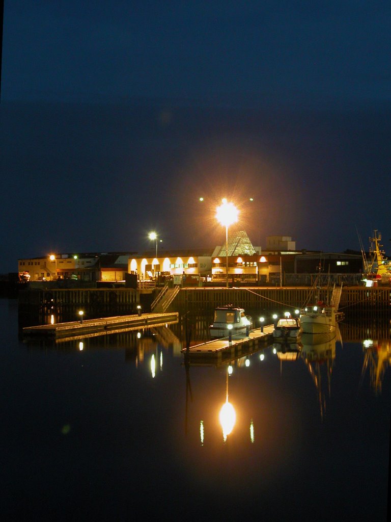 Svolvær Harbour by night by The Revealers