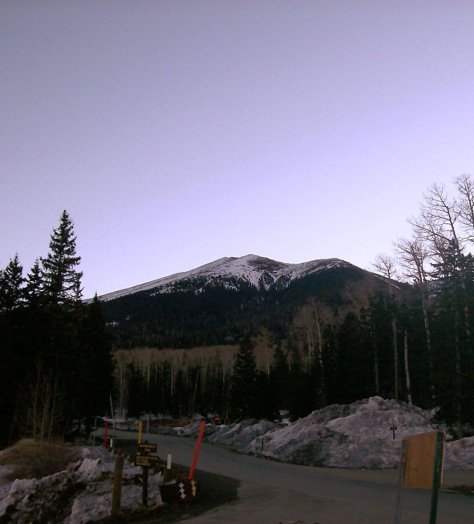 Humphrey's Peak from the Snowbowl, Jan. '09 by Kristy M