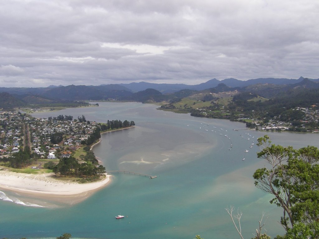 Tairua Harbour from Paku Hill by borealisz