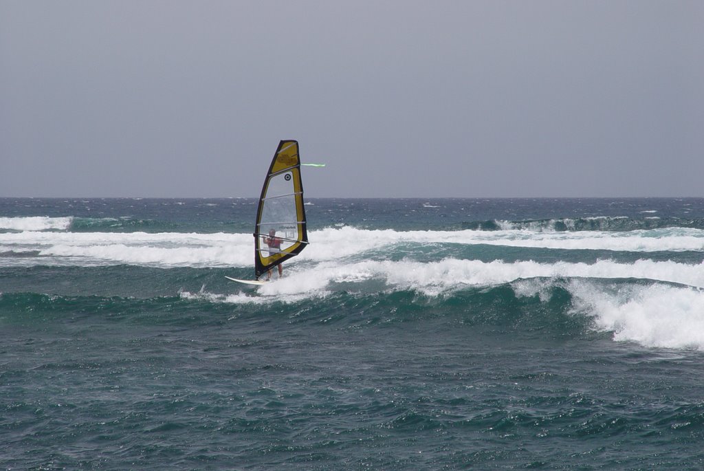 Windsurfing at costa Teguise by Jeroen Helmers