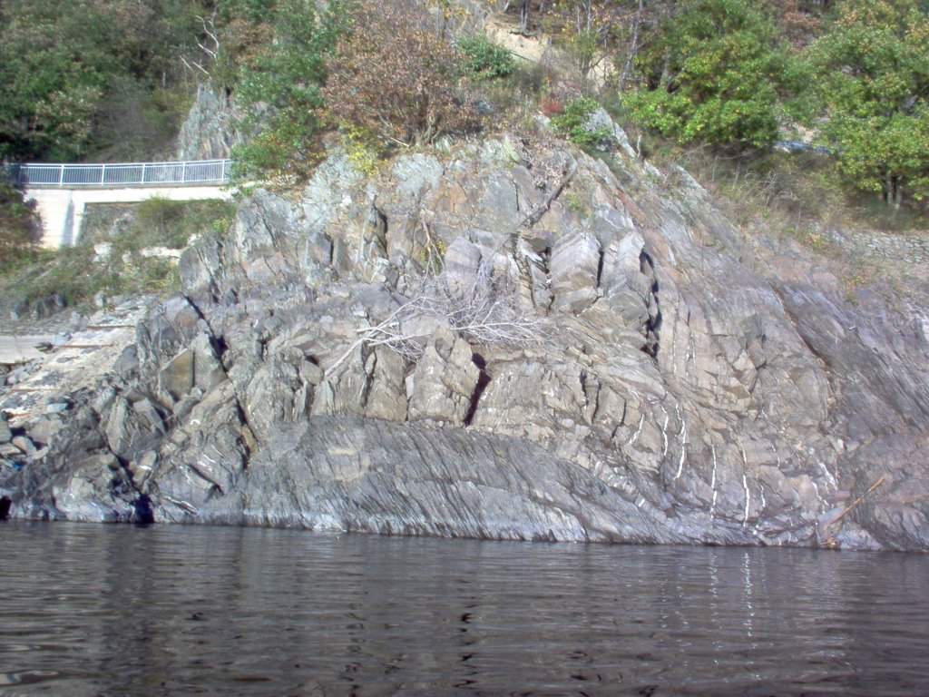 Folded rocks at the Rursee by Koen VN