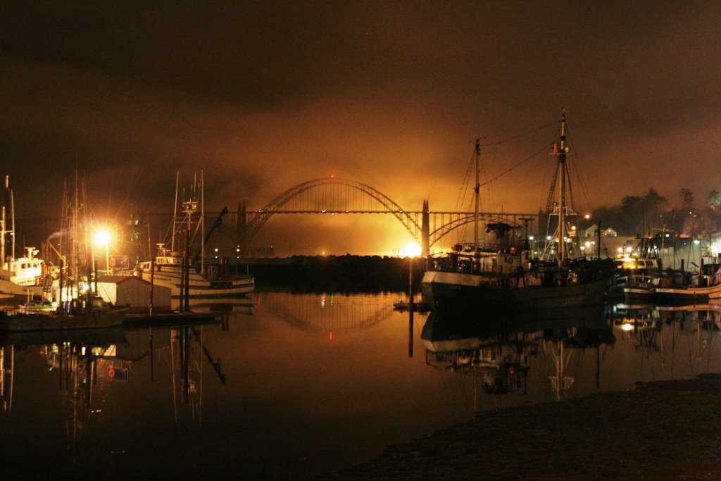 Fleet and bay bridge. by Barb Olmstead