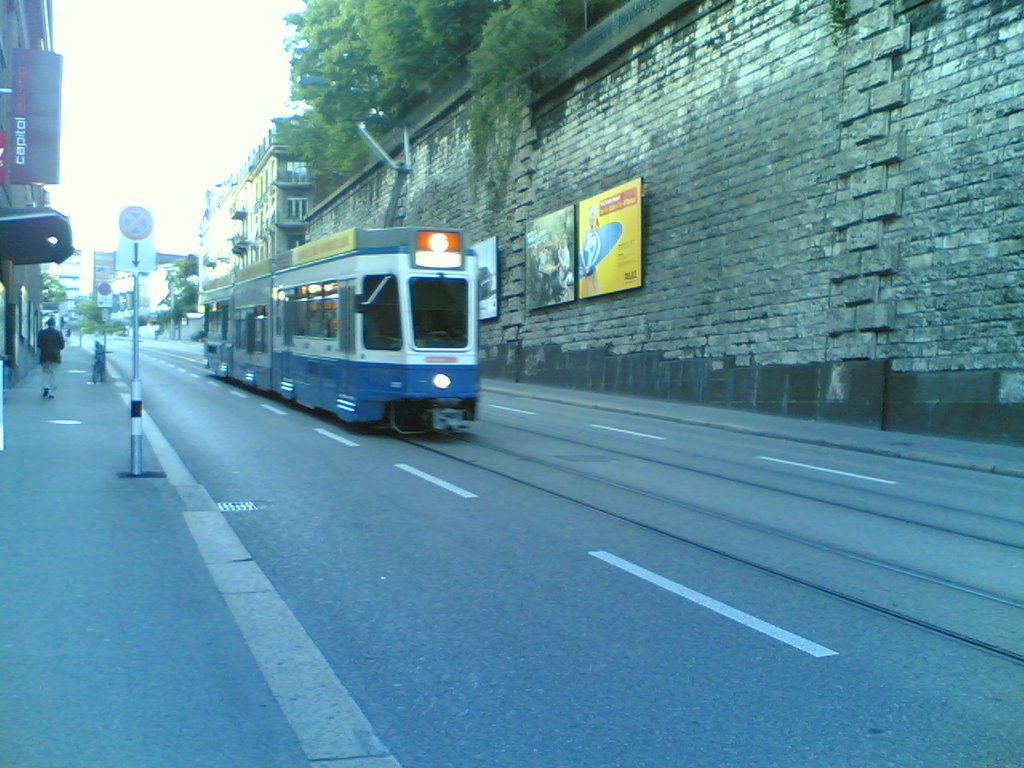 Tram on Weinbergsrtasse slope by Shrung Vachhrajani