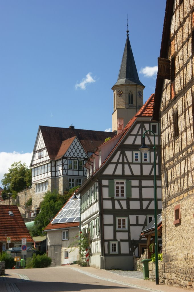 Kirche und Schulhaus Großglattbach by Manfred Läkemäker