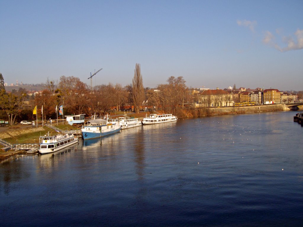 Stuttgarts Weiße Flotte am Neckarufer by Schwabendude