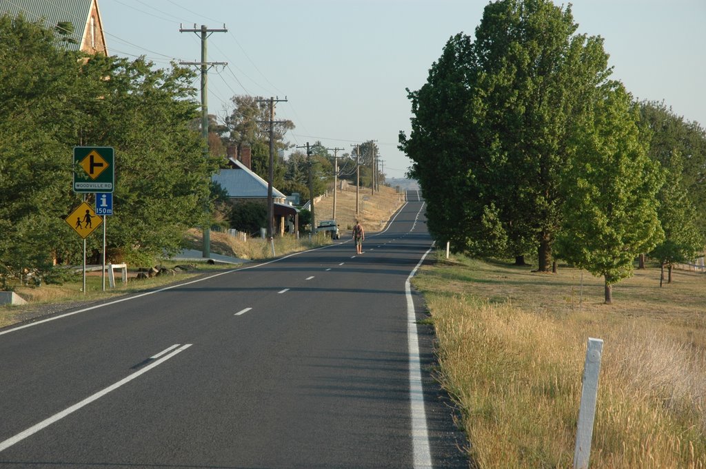 Busy Binda, looking East along Queen Street, Binda, NSW by D.M.P.CAMERON