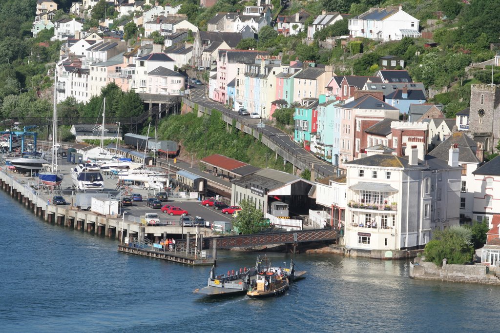 Dartmouth, lower ferry approaches Kingswear by edwincummings