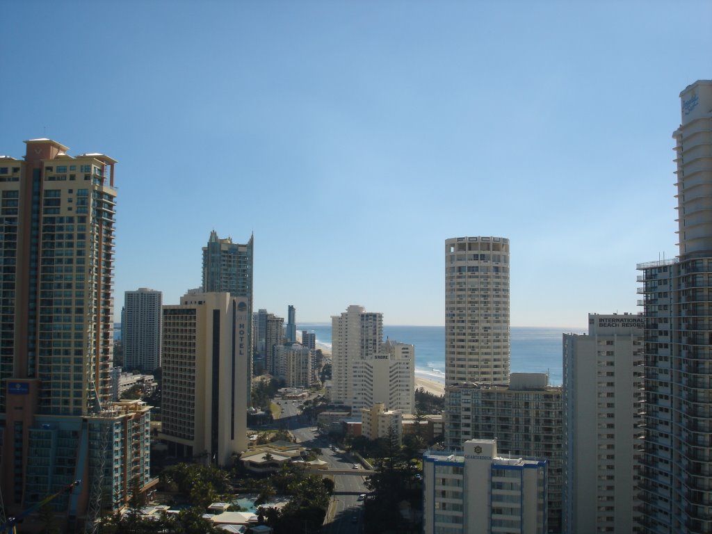 Clear day at the Holiday Inn, top floor. by CL LM