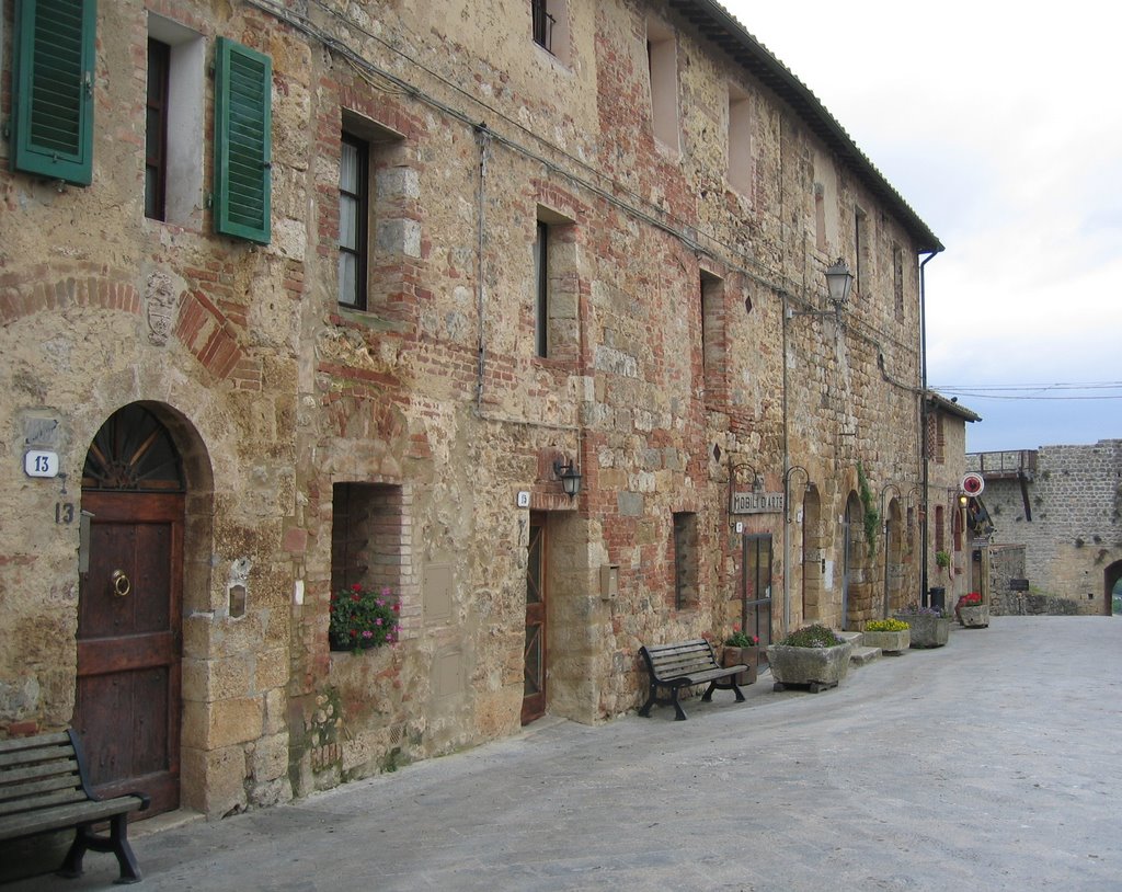 Main street in Monterigioni by BlueMenagerie