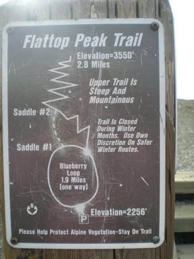 Flattop Trail Sign by jdmays