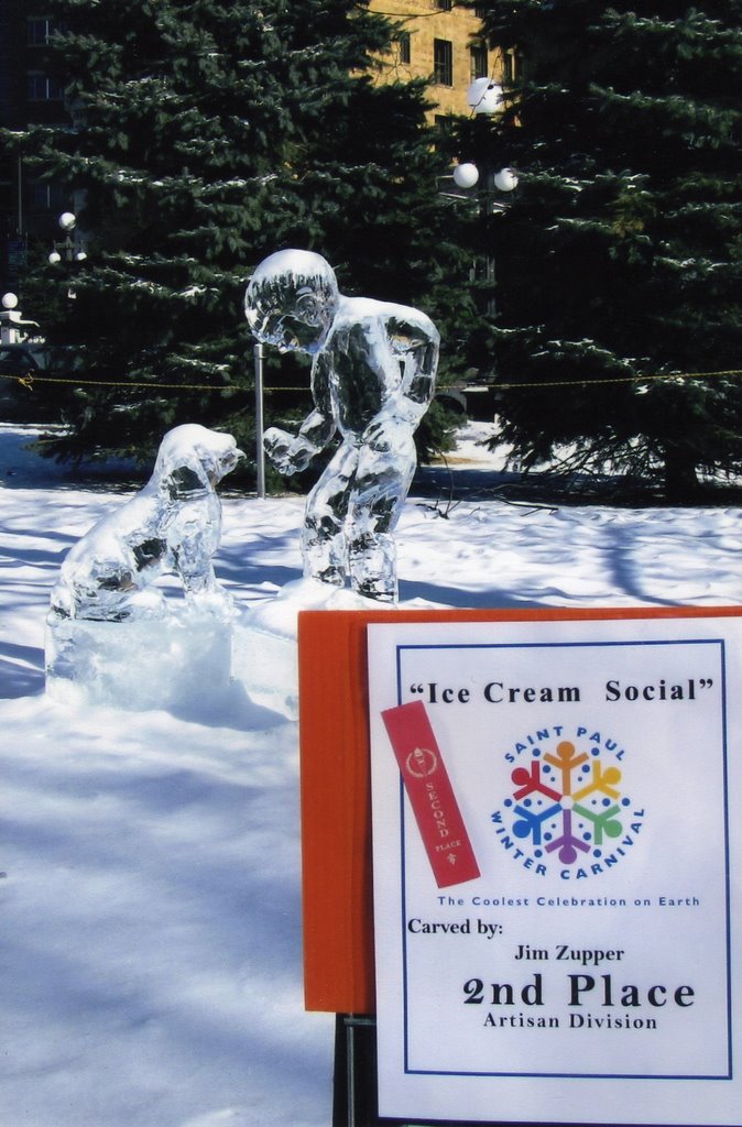 Ice Cream Social 2nd place 2009 St Paul Winter Carnival Ice Carving by joyfotos