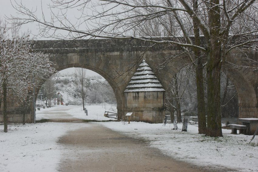 Puente del Retamar Nevado by Angel L. Díaz