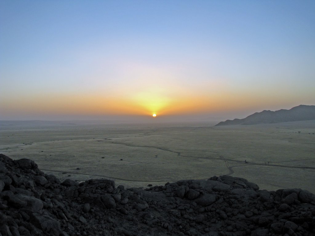 Sunset near Namib - Naukluft Lodge by Zbigniew Ciepliński