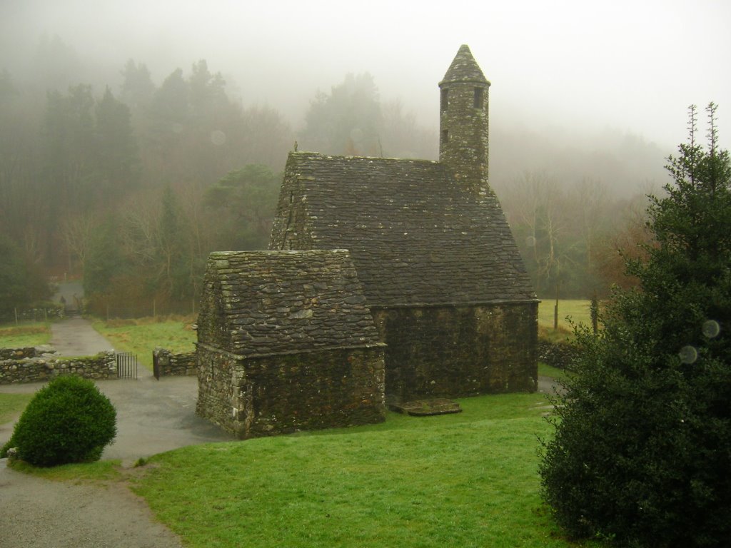 Ancient church at Glendalough monastic site by ijariga