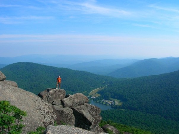 Sharptop Mountain View, Peaks of Otter, VA by lhaddix