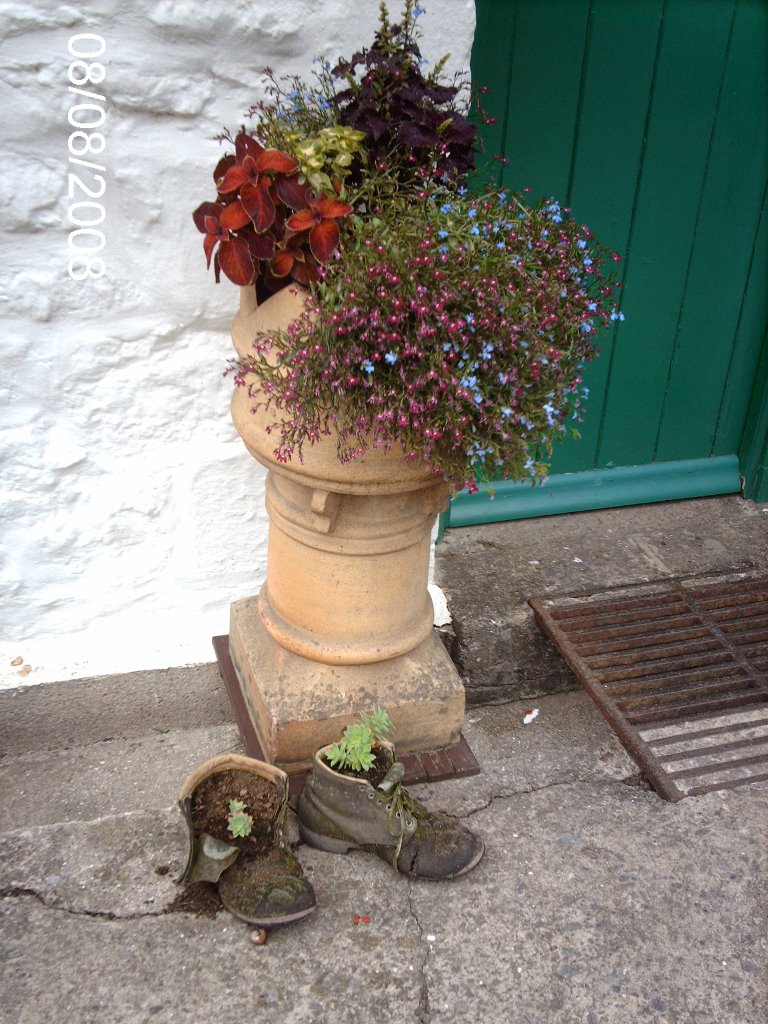 Floral display Caldey Island by amberand