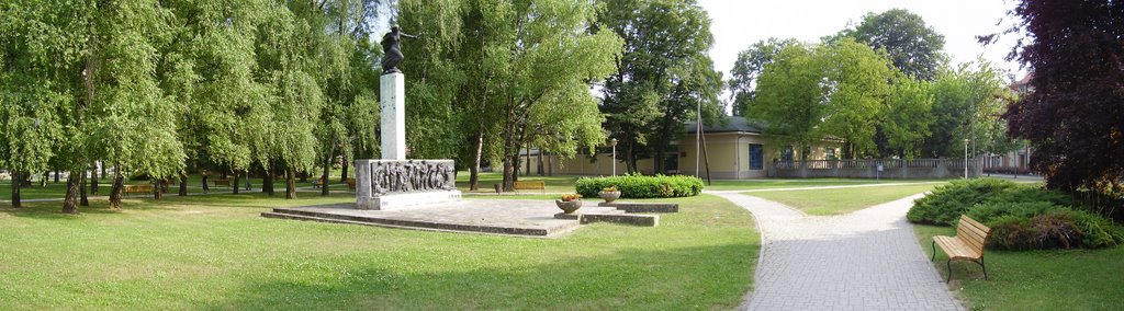 Park with monument to the victims of fashism by vbublic