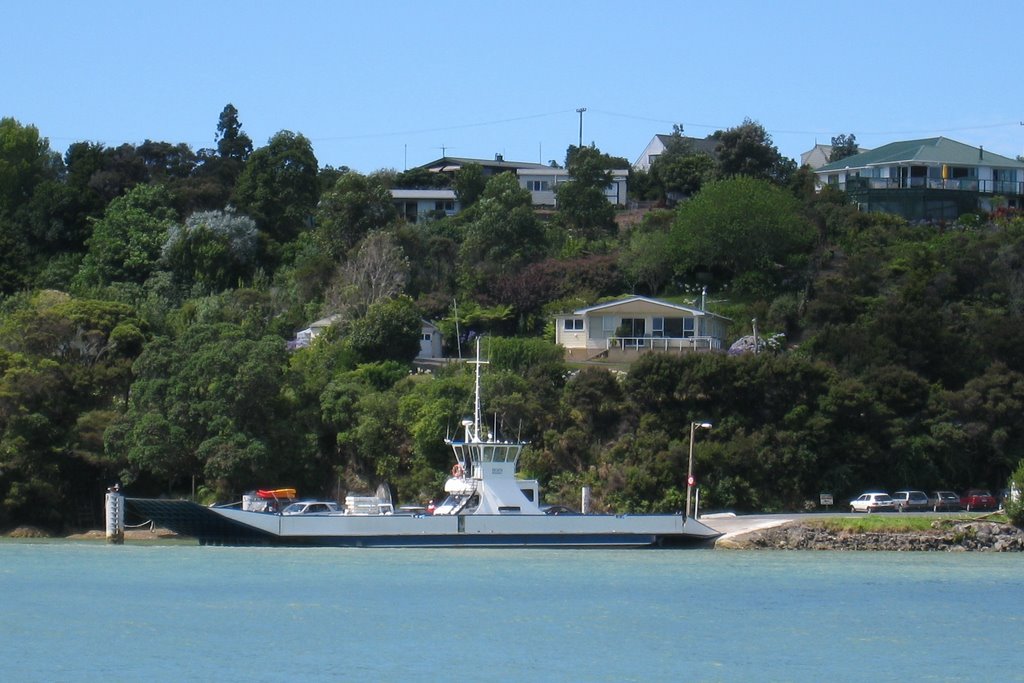 Opua Car Ferry at Okiato by Clive Raines - tapeka.com