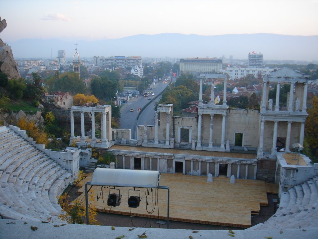 Roman antique theatre, Plovdiv by erolt