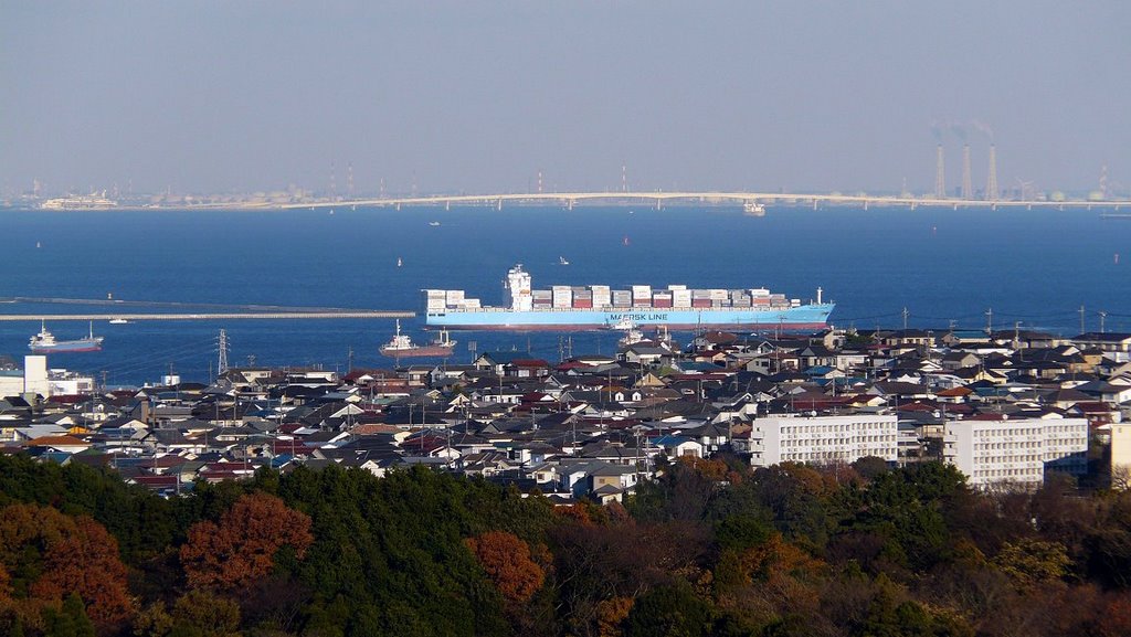 円海山からの風景（東京湾アクアライン）(Scenery from Mt. Enkaizan) by ajkys-ge