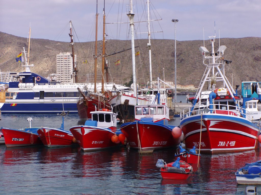 Los Cristianos - fishermans fleet by Gilbert Fries