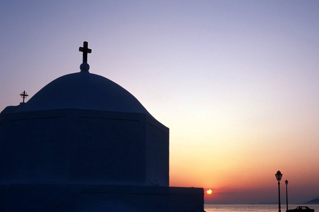 Aegina-Church in Light by Stathis Xionidis