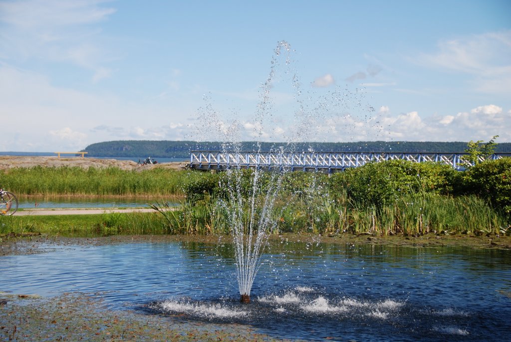 Blue bridge in Vanersborg by seall