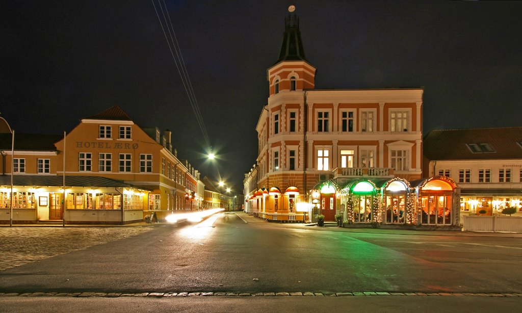 Svendborg bei Nacht by Frank Baumann