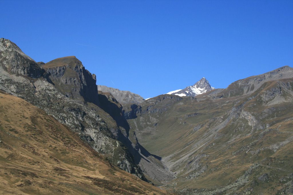 L'Aiguille des Glaciers, vue des environs du lac de Verney (versant italien du Petit Saint Bernard) by François Madic