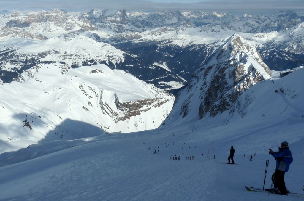 Red slope from Marmolada by Hans Kloss