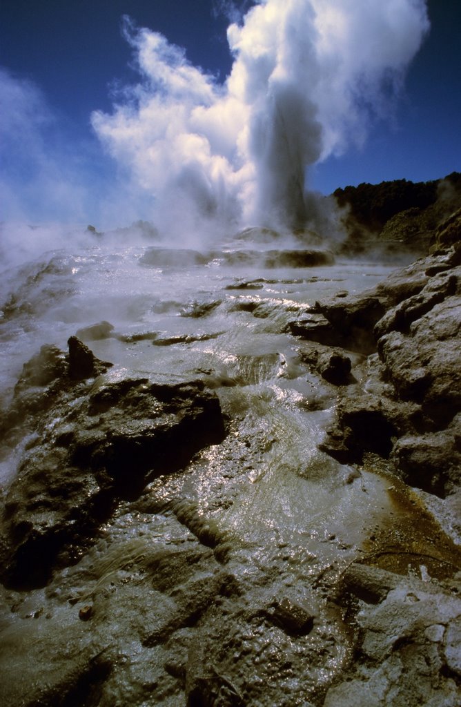 #92 - Sinter Terraces at Rotorua Whakarewarewa Thermal Area, New Zealand by roland.fr