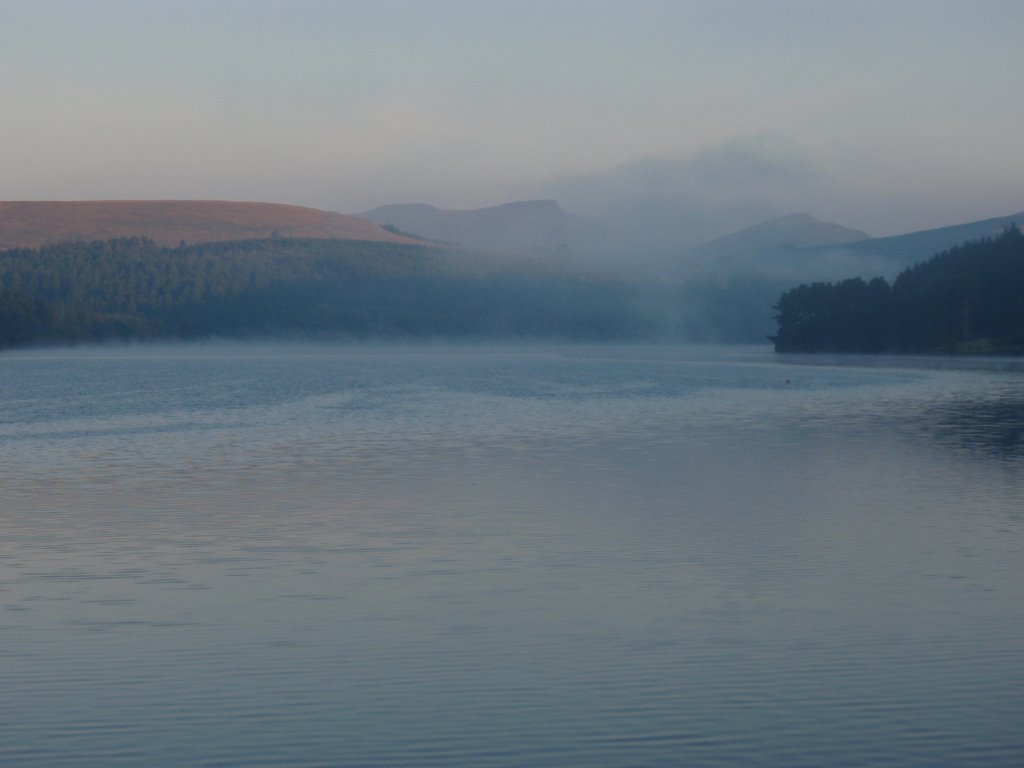 Misty Morning at Merthyr Tydfil Sailing Club on Pontsticill Reservoir by Mark Govier