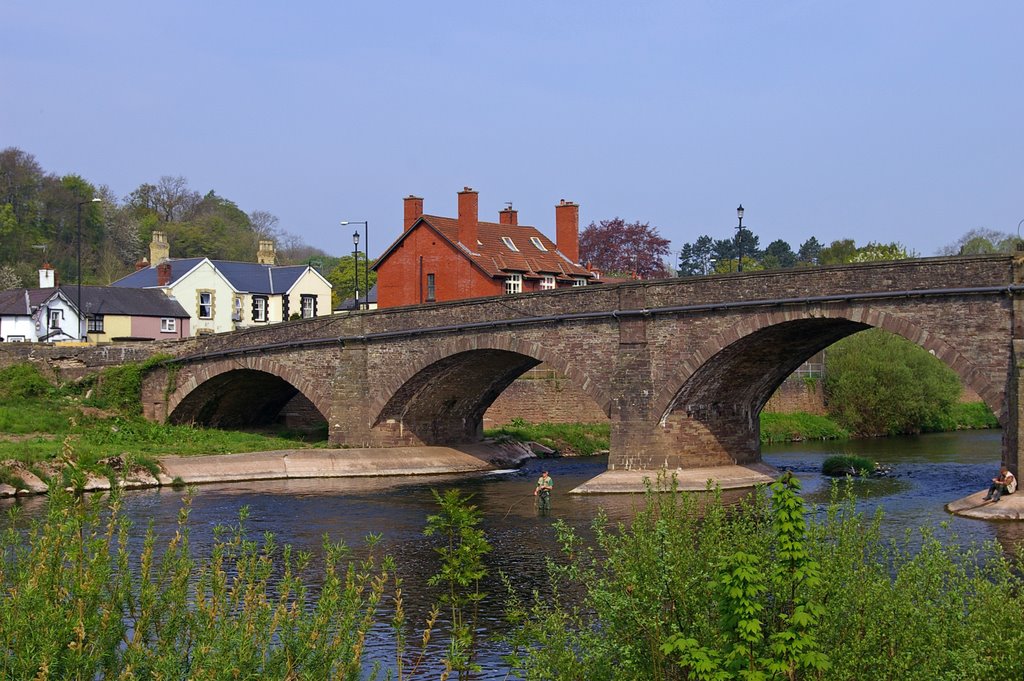 Usk River Bridge, Usk. April 2007. by Tim Scotford