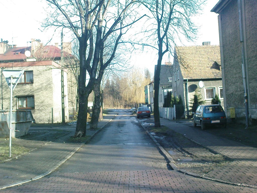 Skrzyżowanie ul. Pomorskiej i ul. Andersa-widok w stronę lasu by Paweł Kaleta