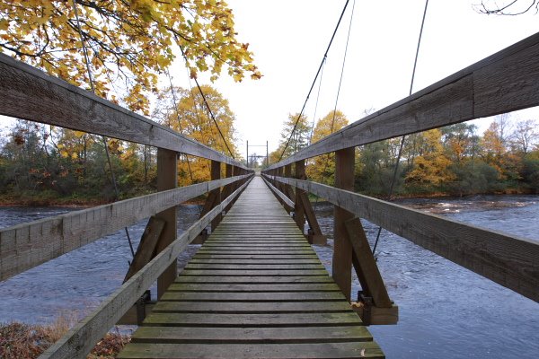 Jõesuu rippsild / Jõesuu suspension bridge by Olev Mihkelmaa