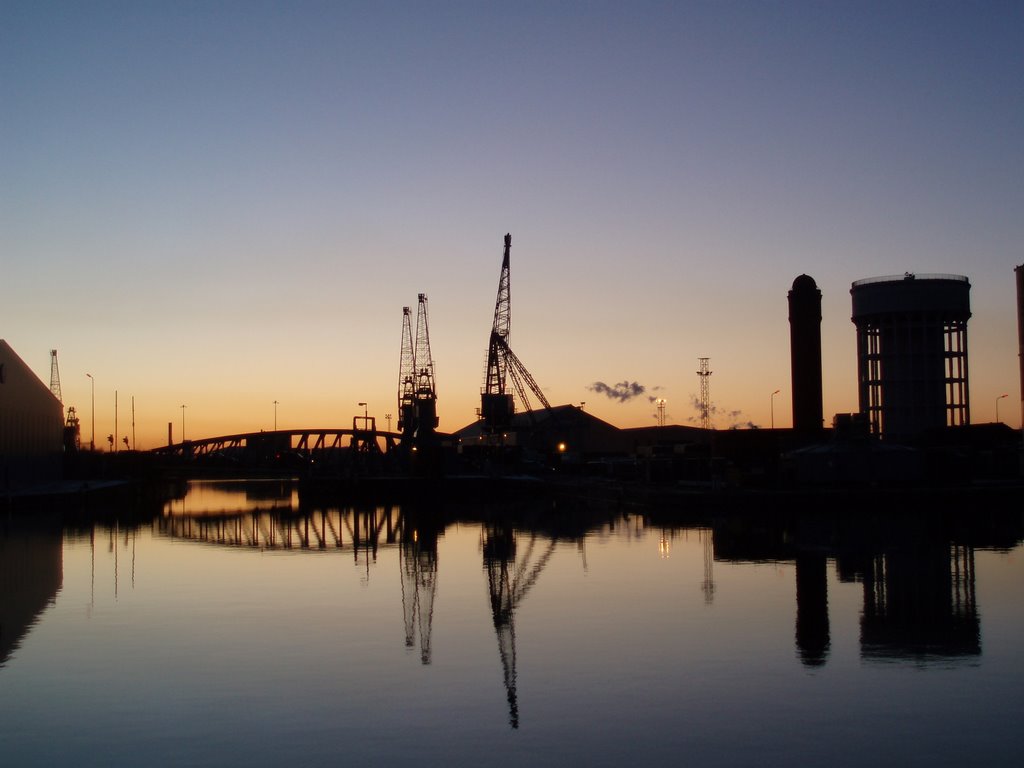 West Dock Goole, Mirror Image by Brian Brady