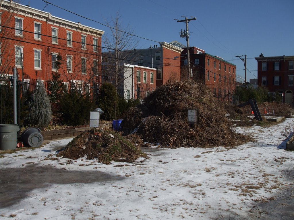 Spring Garden Compost Pile by soddcutter