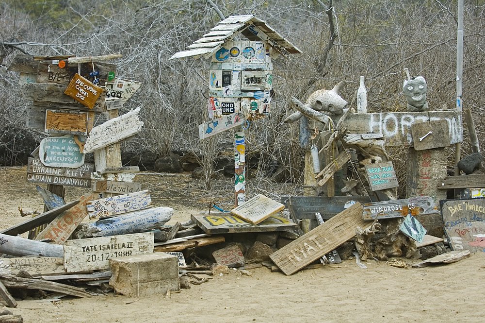 The Post Office Barrel in Post Office Bay, Floreana Island by David Thyberg