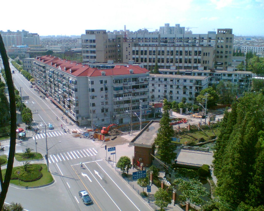 View northwards Fudan University Foreign Student Dormitory by mege99