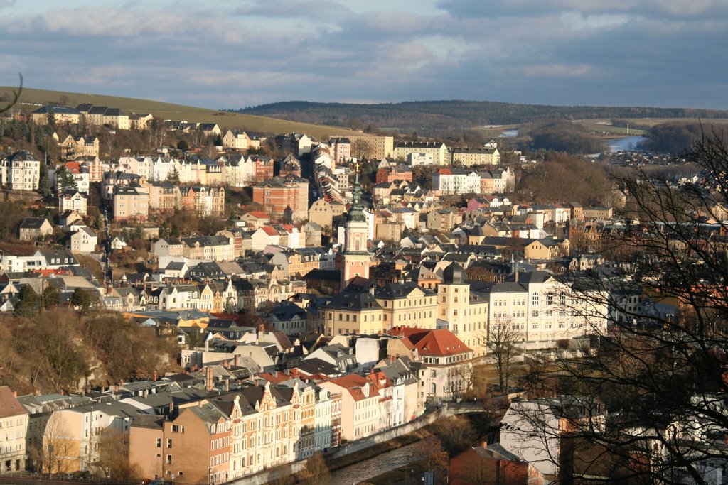 Blick vom Tempel auf Greiz by Klaus Weber Greiz