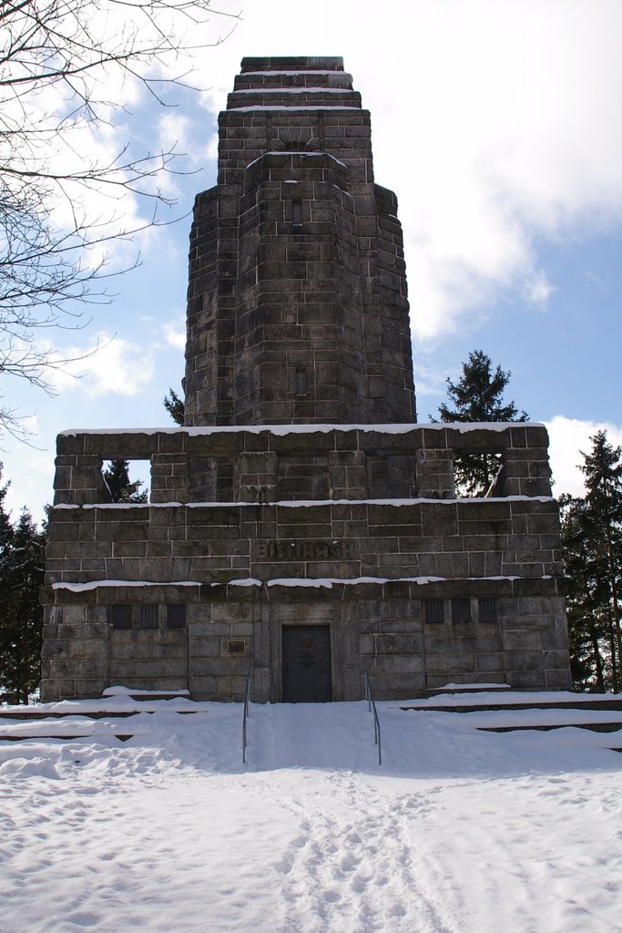 Bismarkturm im Winter by tincatinca