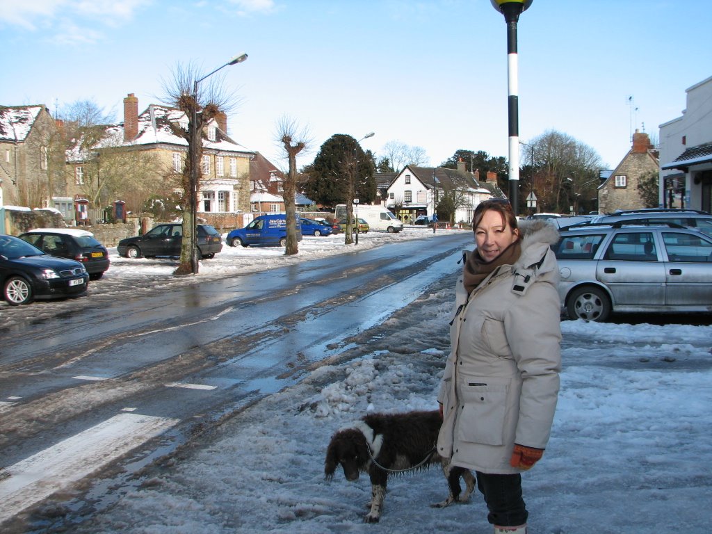 Snowy High Street by Phil Bunce