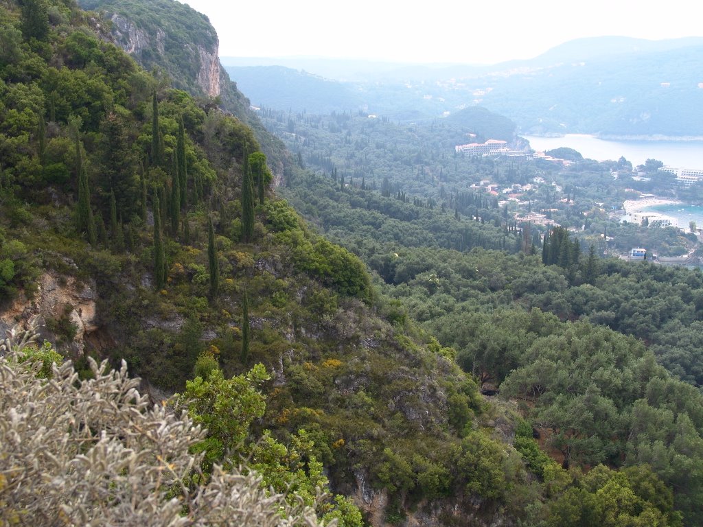 Paleokastitsa panorama - Paleokasztritsza látképe 2008 by Miklós Kovács