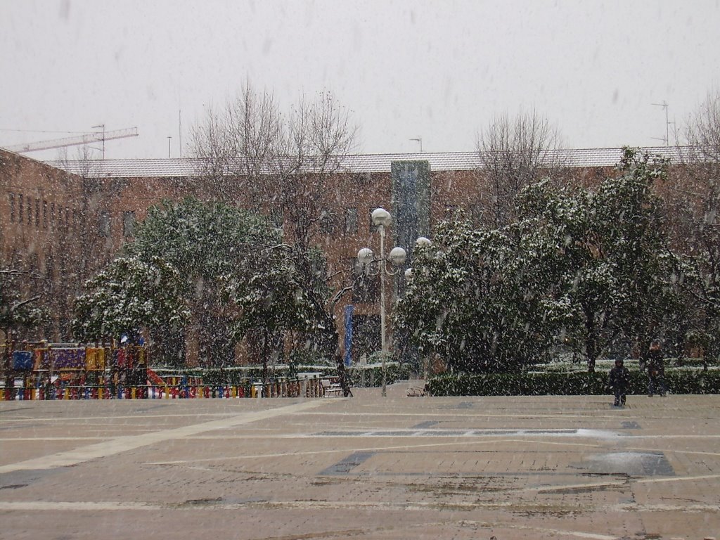 La plaza nevando by carmenmiramadrid >>N…