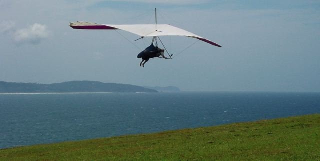 Hang Glider Lennox Head NSW by Dallas Nock