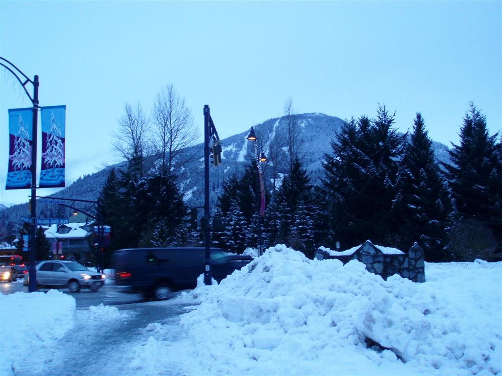 Village Gate Blvd, Mt Blackcomb, Whistler BC Xmas Winter Canada by Prestwick M