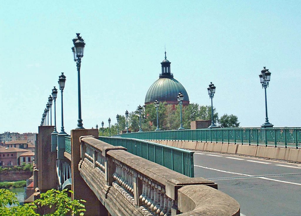 Toulouse, le pont Saint Pierre et l'hospice saint Joseph (hôpital de La Grave) by Jean Louis Capdevill…